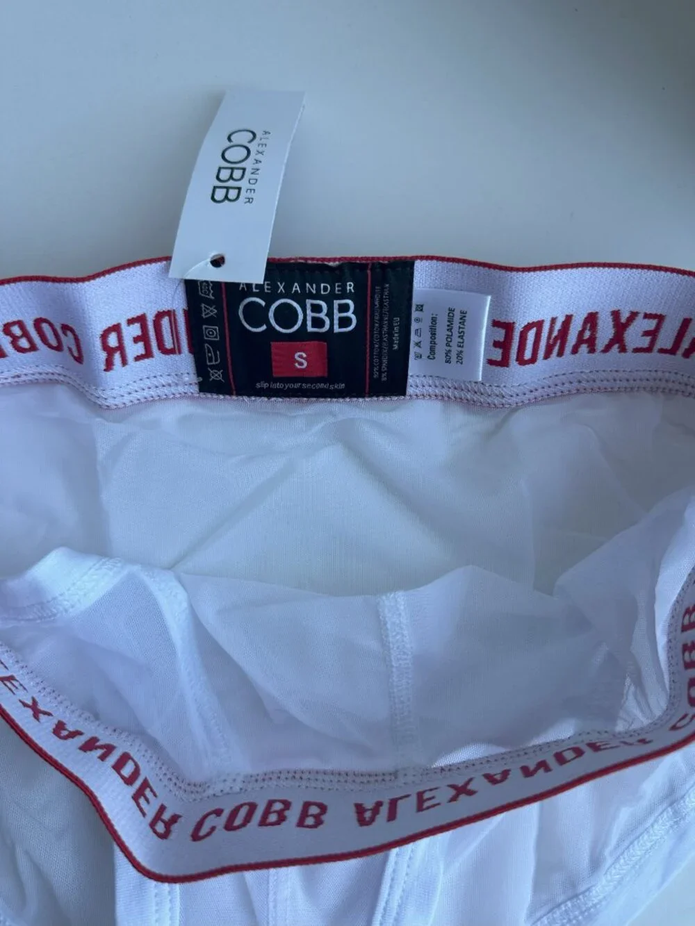 Alexander Cobb - Transparent Slip Brief - White (S)